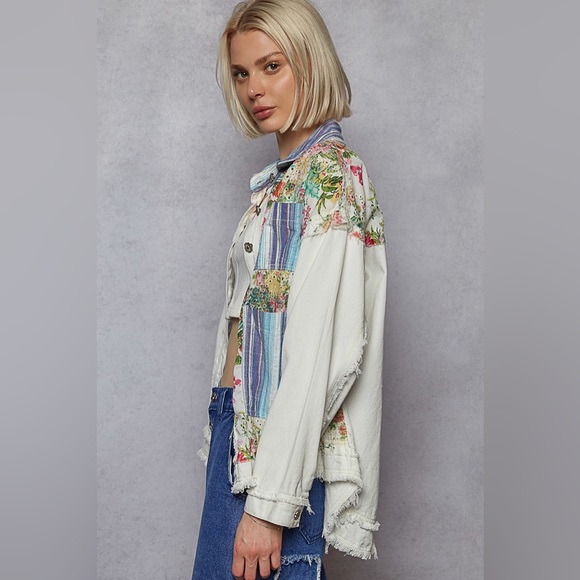 🧺 POL “ Meadow Stripe Jacket “ | Ivory - Picture 5 of 9